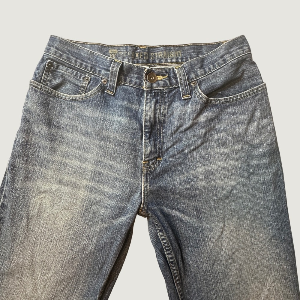 Route 66 Jeans Mens 30x30 (30x28) Relaxed Straight Leg Blue Medium Wash Denim